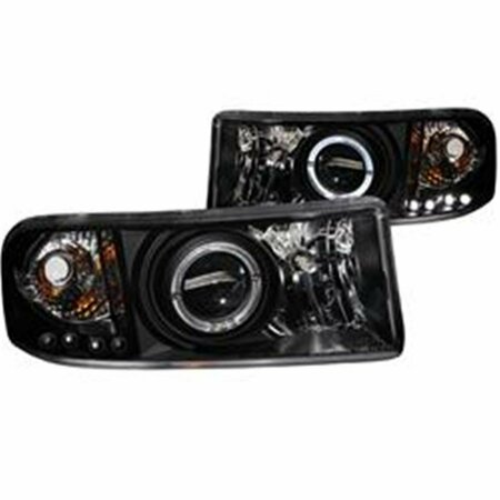 KENTO GEAR 94-01 Ram Projector with LED Halo Black Clear Headlights - Clear KE3088181